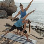 Person doing morning stretching indoors